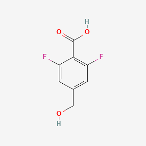 2,6-Difluoro-4-(hydroxymethyl)benzoic acid chemical structure (CAS 1378805-89-0)