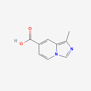 1-Methylimidazo[1,5-a]pyridine-7-carboxylic acid chemical structure (CAS 1378811-63-2)