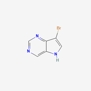 7-Bromo-5H-pyrrolo[3,2-d]pyrimidine chemical structure (CAS 1378816-68-2)
