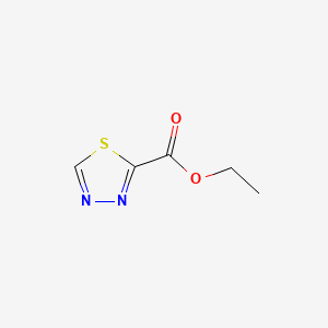 Ethyl 1,3,4-thiadiazole-2-carboxylate chemical structure (CAS 1378819-08-9)