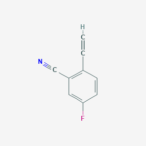 2-Ethynyl-5-fluorobenzonitrile chemical structure (CAS 1378823-86-9)