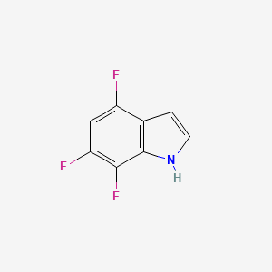 4,6,7-Trifluoro-1H-indole chemical structure (CAS 1378836-75-9)