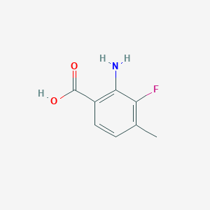 2-Amino-3-fluoro-4-methylbenzoic acid chemical structure (CAS 1378853-04-3)