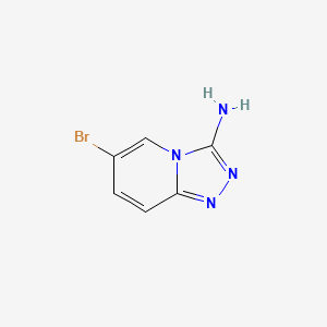 6-Bromo-[1,2,4]triazolo[4,3-a]pyridin-3-amine chemical structure (CAS 1378862-01-1)