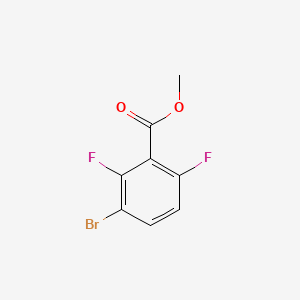 Methyl 3-bromo-2,6-difluorobenzoate chemical structure (CAS 1378875-92-3)