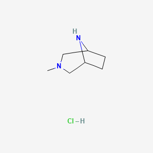 3-Methyl-3,8-diazabicyclo[3.2.1]octane hydrochloride chemical structure (CAS 1379011-49-0)