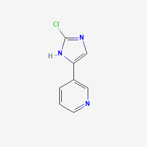 3-(2-Chloro-1H-imidazol-5-yl)pyridine chemical structure (CAS 1379179-47-1)
