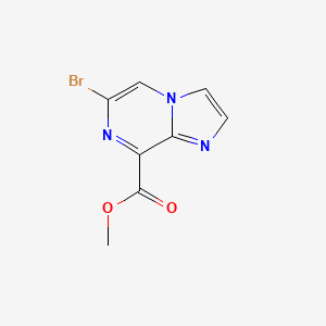 Methyl 6-bromoimidazo[1,2-a]pyrazine-8-carboxylate chemical structure (CAS 1379297-22-9)