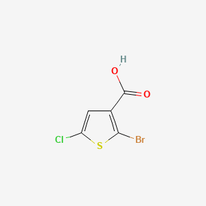 2-Bromo-5-chlorothiophene-3-carboxylic acid chemical structure (CAS 1379306-17-8)