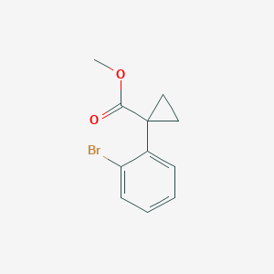 Methyl 1-(2-bromophenyl)cyclopropane-1-carboxylate chemical structure (CAS 1379317-16-4)