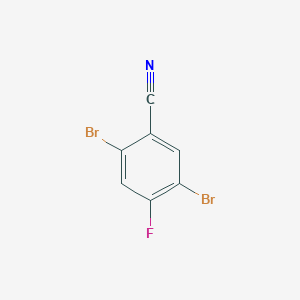 2,5-Dibromo-4-fluorobenzonitrile chemical structure (CAS 1379326-67-6)