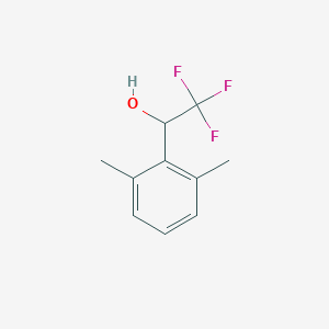 1-(2,6-Dimethylphenyl)-2,2,2-trifluoroethan-1-ol chemical structure (CAS 1379327-82-8)
