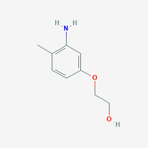 2-(3-Amino-4-methylphenoxy)ethan-1-ol chemical structure (CAS 1379340-66-5)