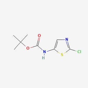 tert-Butyl (2-chlorothiazol-5-yl)carbamate chemical structure (CAS 1379344-91-8)