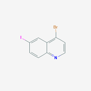 4-Bromo-6-iodoquinoline chemical structure (CAS 1379345-12-6)