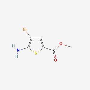 Methyl 5-amino-4-bromothiophene-2-carboxylate chemical structure (CAS 1379347-49-5)