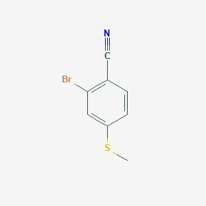 2-Bromo-4-(methylthio)benzonitrile chemical structure (CAS 1379357-11-5)
