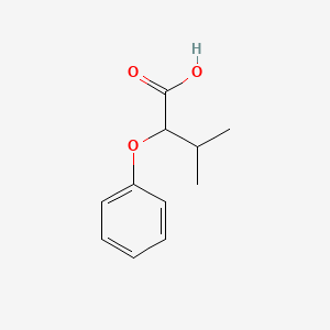 3-Methyl-2-phenoxybutanoic acid chemical structure (CAS 13794-02-0)