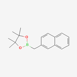 4,4,5,5-Tetramethyl-2-(naphthalen-2-ylmethyl)-1,3,2-dioxaborolane chemical structure (CAS 1379610-55-5)