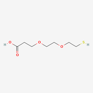 3-(2-(2-Mercaptoethoxy)ethoxy)propanoic acid chemical structure (CAS 1379649-73-6)
