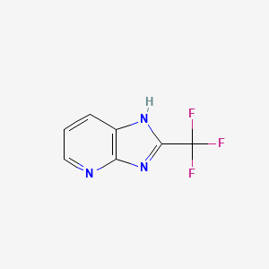 2-(Trifluoromethyl)-3H-imidazo[4,5-b]pyridine chemical structure (CAS 13797-63-2)