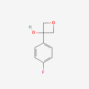 3-(4-Fluorophenyl)oxetan-3-ol chemical structure (CAS 1379812-16-4)