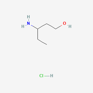 3-Aminopentan-1-ol hydrochloride chemical structure (CAS 1379948-19-2)