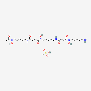N1-(5-Aminopentyl)-N1-hydroxy-N4-(5-(N-hydroxy-4-((5-(N-hydroxyacetamido)pentyl)amino)-4-oxobutanamido)pentyl)succinamide methanesulfonate chemical structure (CAS 138-14-7)