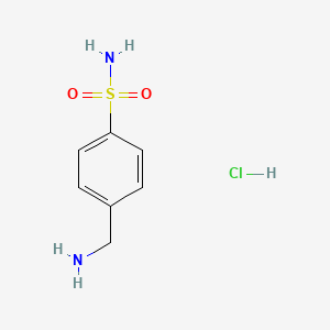 4-(Aminomethyl)benzenesulfonamide hydrochloride chemical structure (CAS 138-37-4)