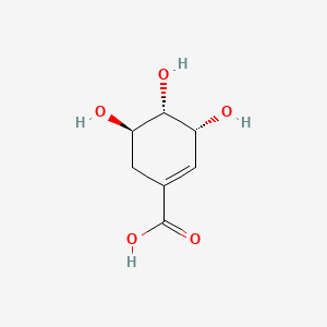(3R,4S,5R)-3,4,5-Trihydroxycyclohex-1-ene-1-carboxylic acid chemical structure (CAS 138-59-0)
