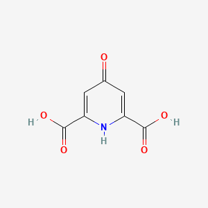 4-Oxo-1,4-dihydropyridine-2,6-dicarboxylic acid chemical structure (CAS 138-60-3)