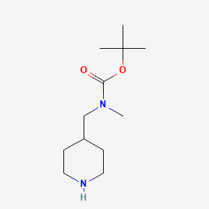 tert-Butyl methyl(piperidin-4-ylmethyl)carbamate chemical structure (CAS 138022-04-5)