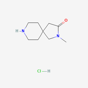 2-Methyl-2,8-diazaspiro[4.5]decan-3-one hydrochloride chemical structure (CAS 1380300-72-0)