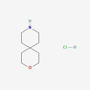 3-Oxa-9-azaspiro[5.5]undecane hydrochloride chemical structure (CAS 1380300-88-8)