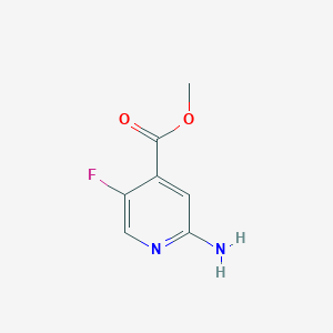 Methyl 2-amino-5-fluoroisonicotinate chemical structure (CAS 1380331-29-2)