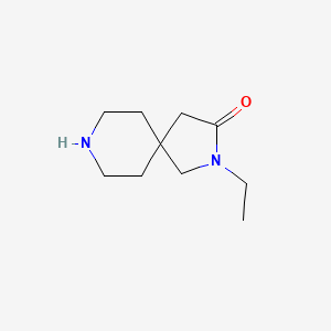 2-Ethyl-2,8-diazaspiro[4.5]decan-3-one chemical structure (CAS 1380386-77-5)