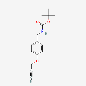tert-Butyl (4-(prop-2-yn-1-yloxy)benzyl)carbamate chemical structure (CAS 1380401-33-1)