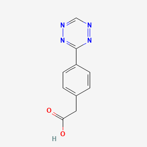 2-(4-(1,2,4,5-Tetrazin-3-yl)phenyl)acetic acid chemical structure (CAS 1380500-92-4)