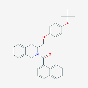 (3-((4-(tert-Butoxy)phenoxy)methyl)-3,4-dihydroisoquinolin-2(1H)-yl)(naphthalen-1-yl)methanone chemical structure (CAS 1380548-02-6)