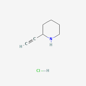 2-Ethynylpiperidine hydrochloride chemical structure (CAS 1380680-53-4)