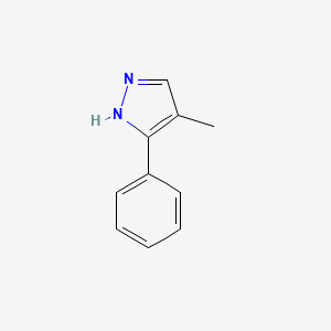 4-Methyl-3-phenyl-1H-pyrazole chemical structure (CAS 13808-62-3)