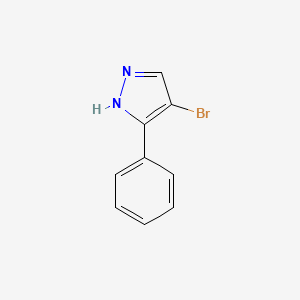 4-Bromo-3-phenyl-1H-pyrazole chemical structure (CAS 13808-65-6)