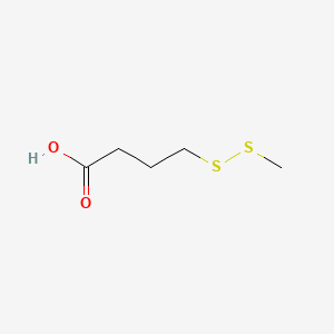 4-(Methyldisulfanyl)butanoic acid chemical structure (CAS 138148-60-4)