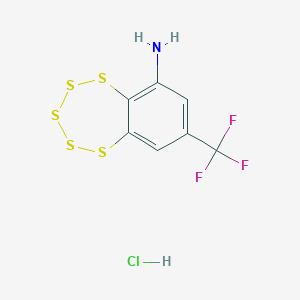 8-(Trifluoromethyl)benzo[f][1,2,3,4,5]pentathiepin-6-amine hydrochloride chemical structure (CAS 1381769-23-8)