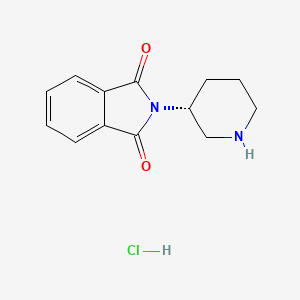 (R)-2-(Piperidin-3-yl)isoindoline-1,3-dione hydrochloride chemical structure (CAS 1381795-31-8)