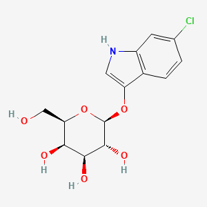 (2S,3R,4S,5R,6R)-2-((6-Chloro-1H-indol-3-yl)oxy)-6-(hydroxymethyl)tetrahydro-2H-pyran-3,4,5-triol chemical structure (CAS 138182-21-5)