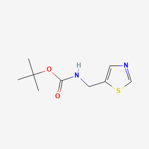 tert-Butyl (thiazol-5-ylmethyl)carbamate chemical structure (CAS 1381925-24-1)