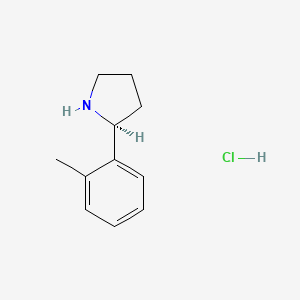 (S)-2-(o-Tolyl)pyrrolidine hydrochloride chemical structure (CAS 1381928-28-4)