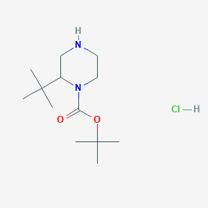 1-Boc-2-tert-Butylpiperazine hydrochloride chemical structure (CAS 1381947-73-4)