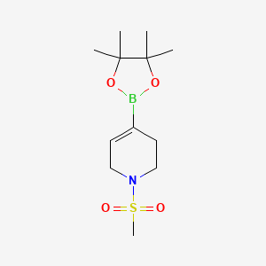 1-Methanesulfonyl-4-(tetramethyl-1,3,2-dioxaborolan-2-yl)-1,2,3,6-tetrahydropyridine chemical structure (CAS 1382137-67-8)